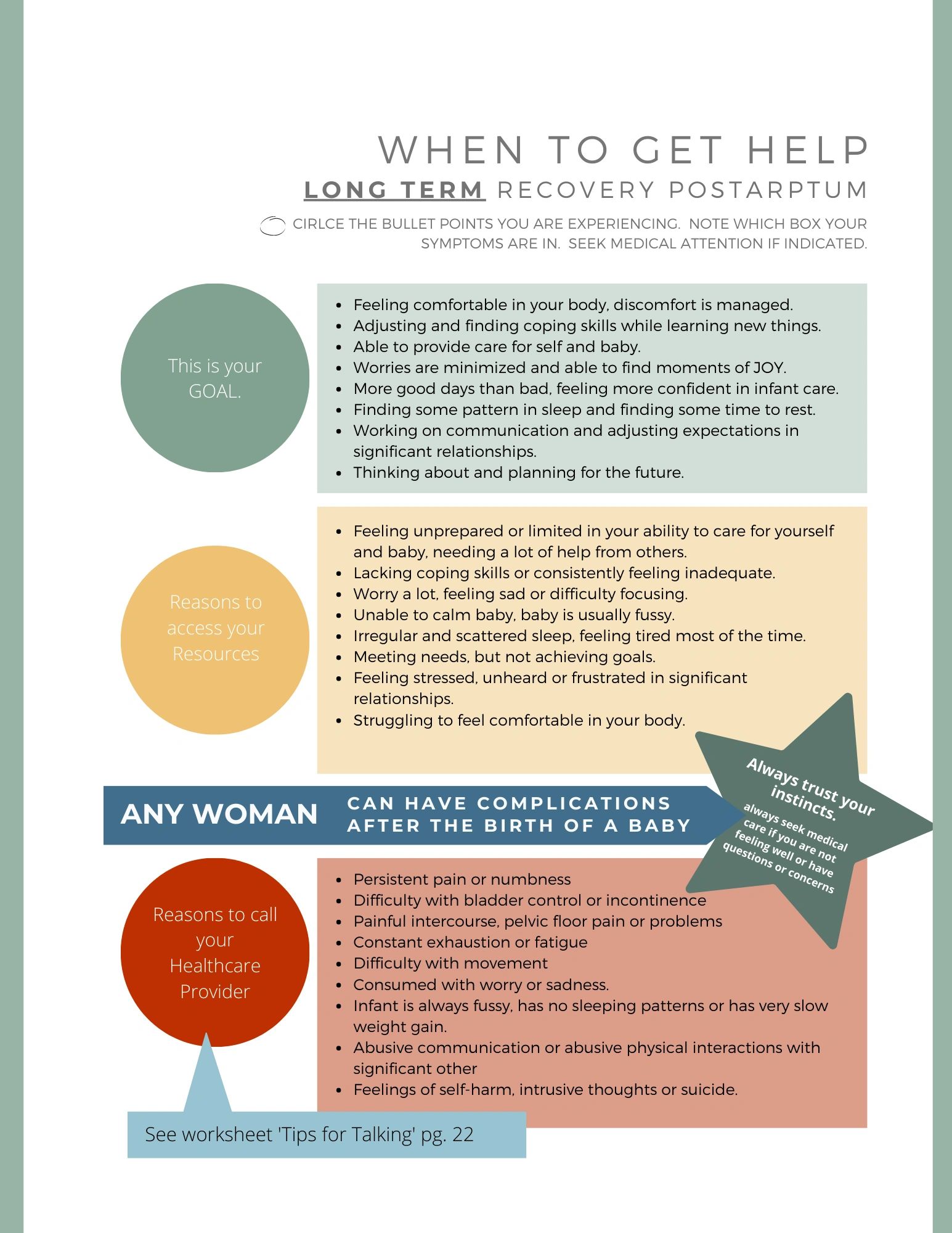 Long term recovery postpartum
what's normal postpartum