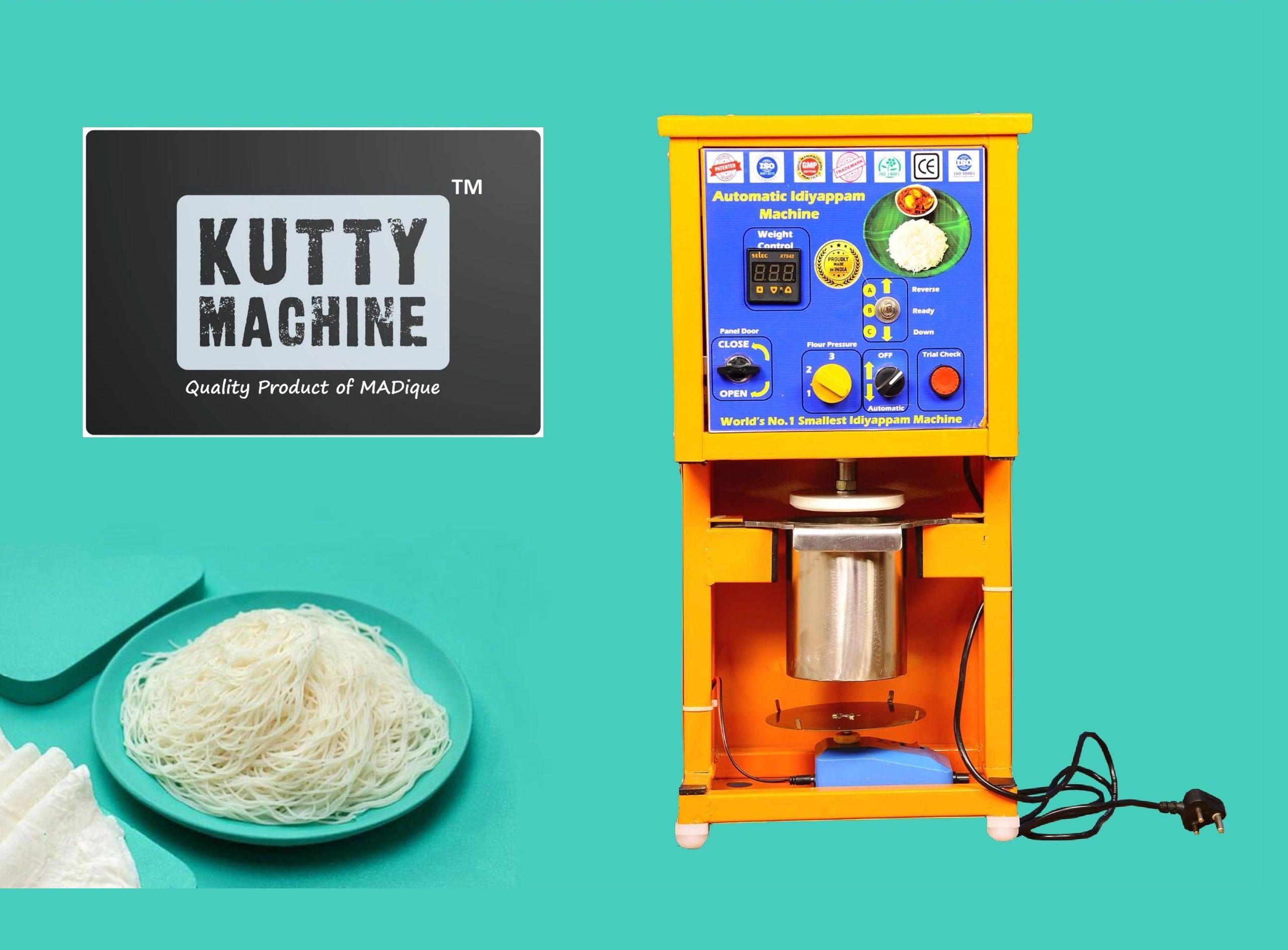 Idiyappam making machine, Idiyappam Machine, Idiyappam receipe, Madique technologies, Kutty machine