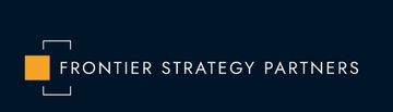 Logo of Frontier Strategy Partners with a dark background and orange square.