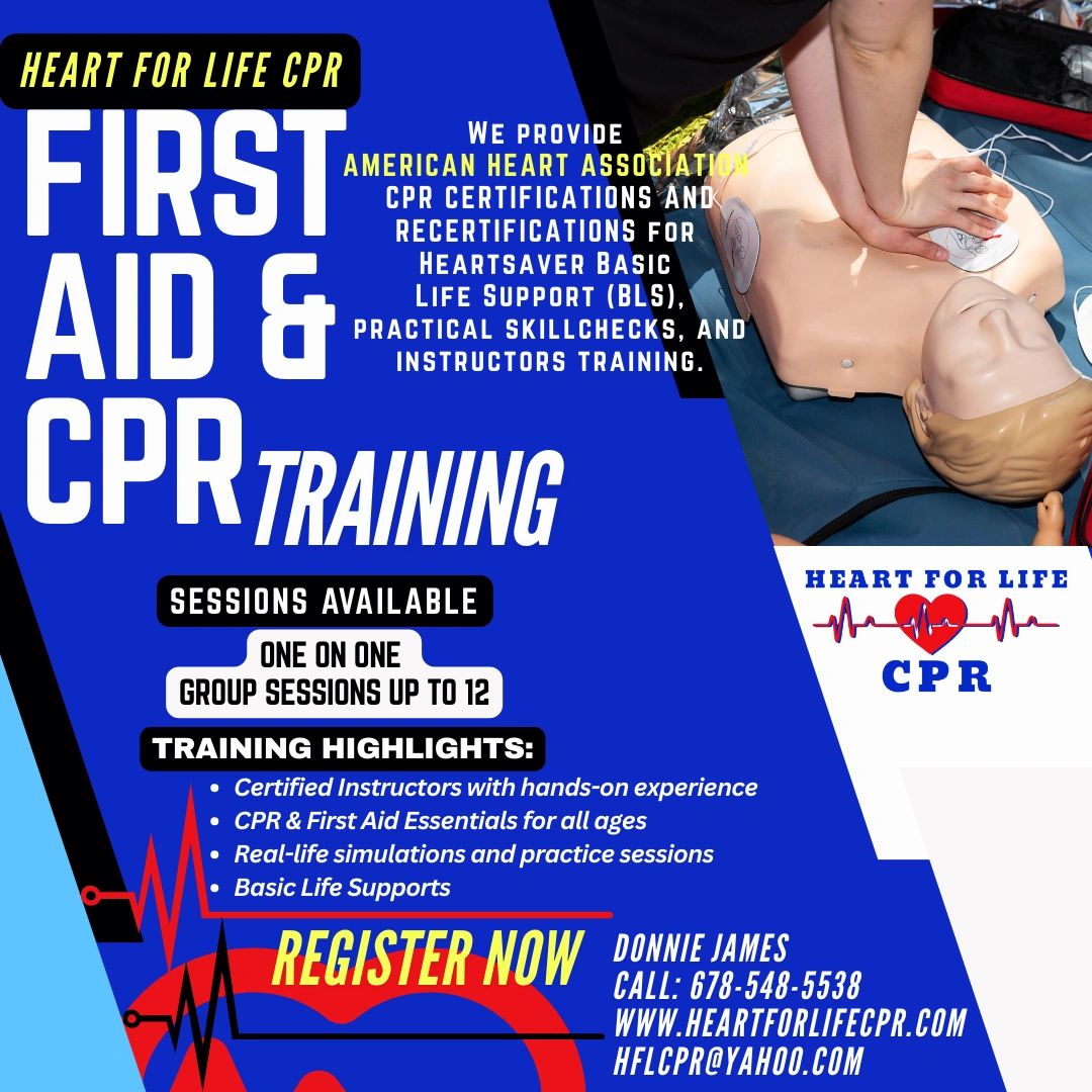 Adult & child CPR with AED and first-aid certification class