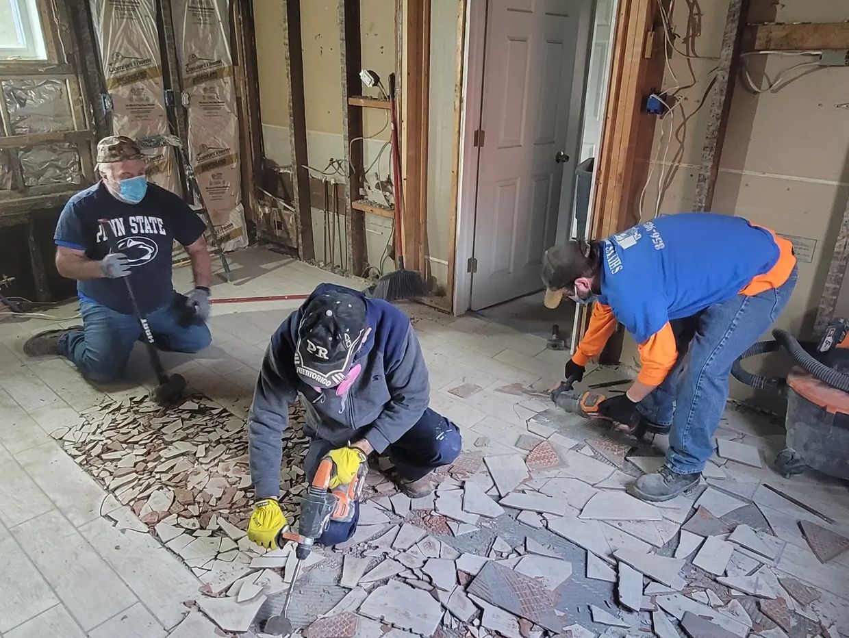 Somerdale home renovation, flooring contractor, tile demolishing, tile work, tile installer.  
