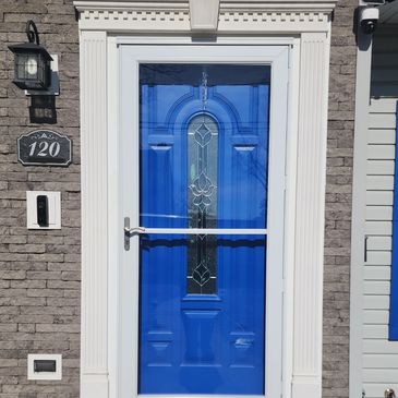front door color, painting, home remodeling, screen door replacement, updated doors, modern doors