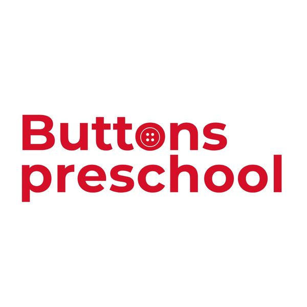 Logo for Buttons Preschool with a button design in the letter O.