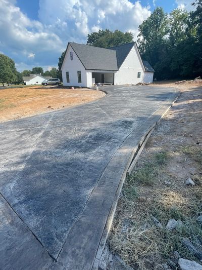 Stamped driveways in knoxville. Stamped Patio in Knoxville. Stamped Concrete in Knoxville.