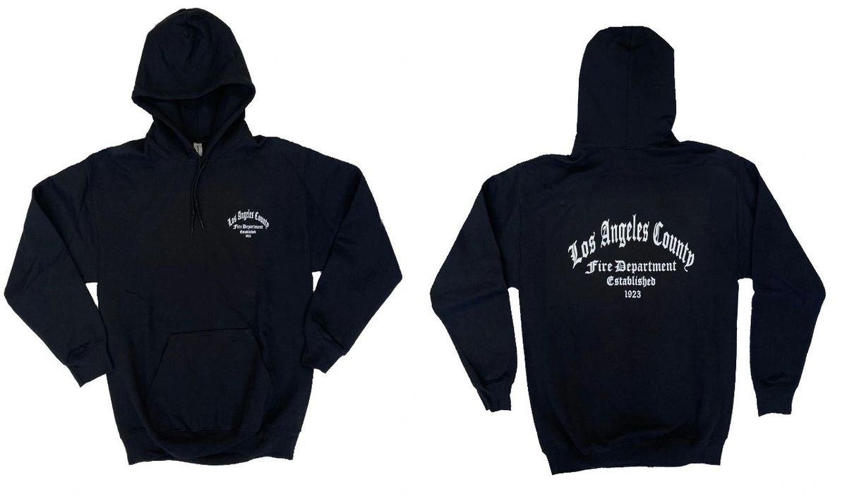 LACoFD OLD ENGLISH HOODED SWEATSHIRT