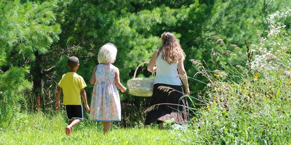 A harvesting adventure with Grandbabies