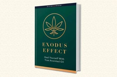 Book titled 'Exodus Effect' about healing with anointed oil.
