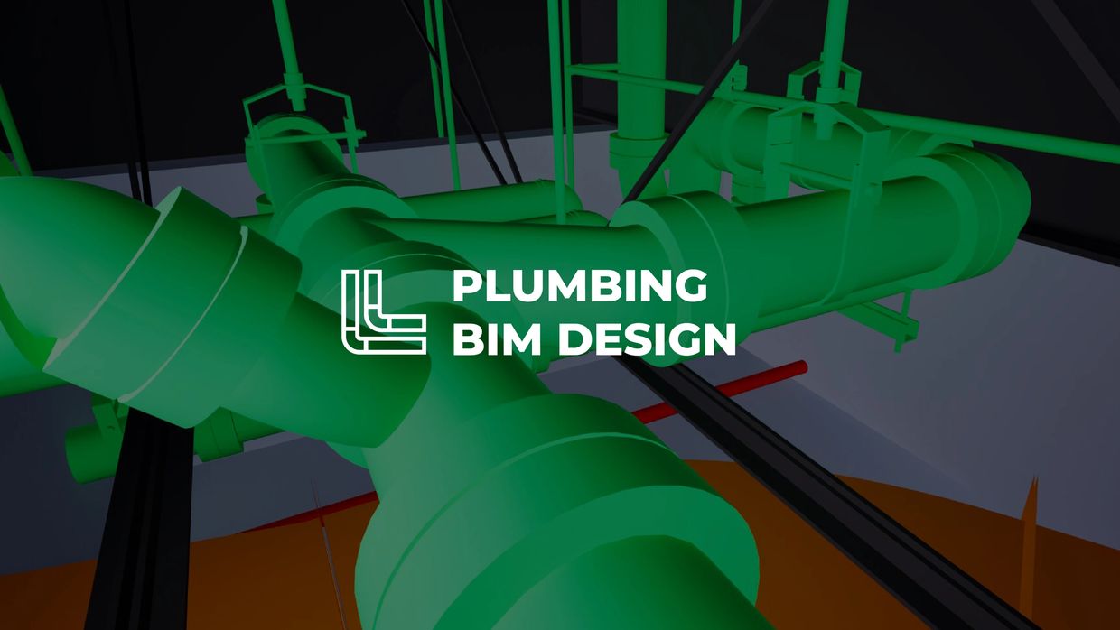 Plumbing BIM Design shown in Navisworks 2023.