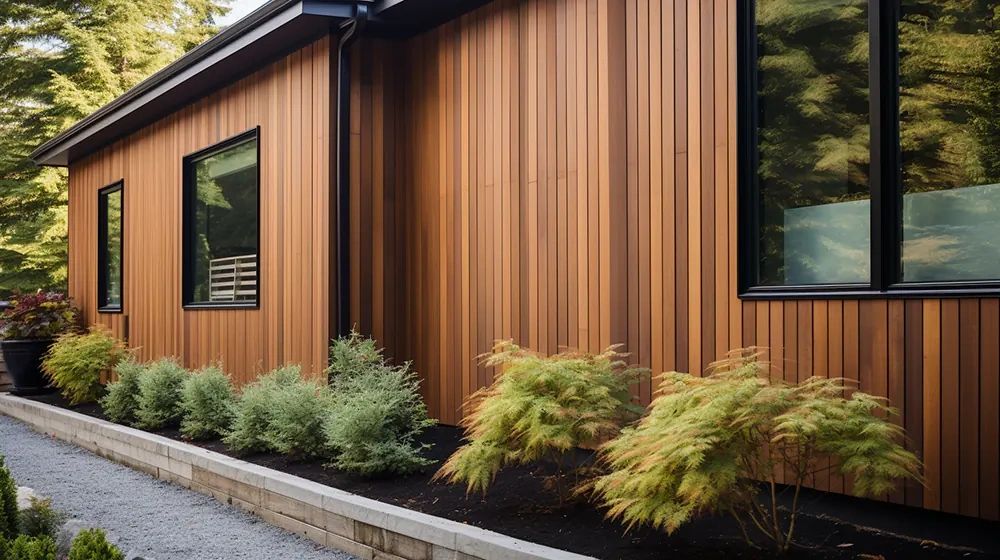 Wooden vertical siding