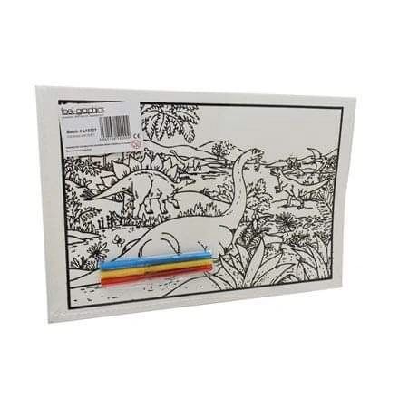 Dinosaur Velvet Colouring Board