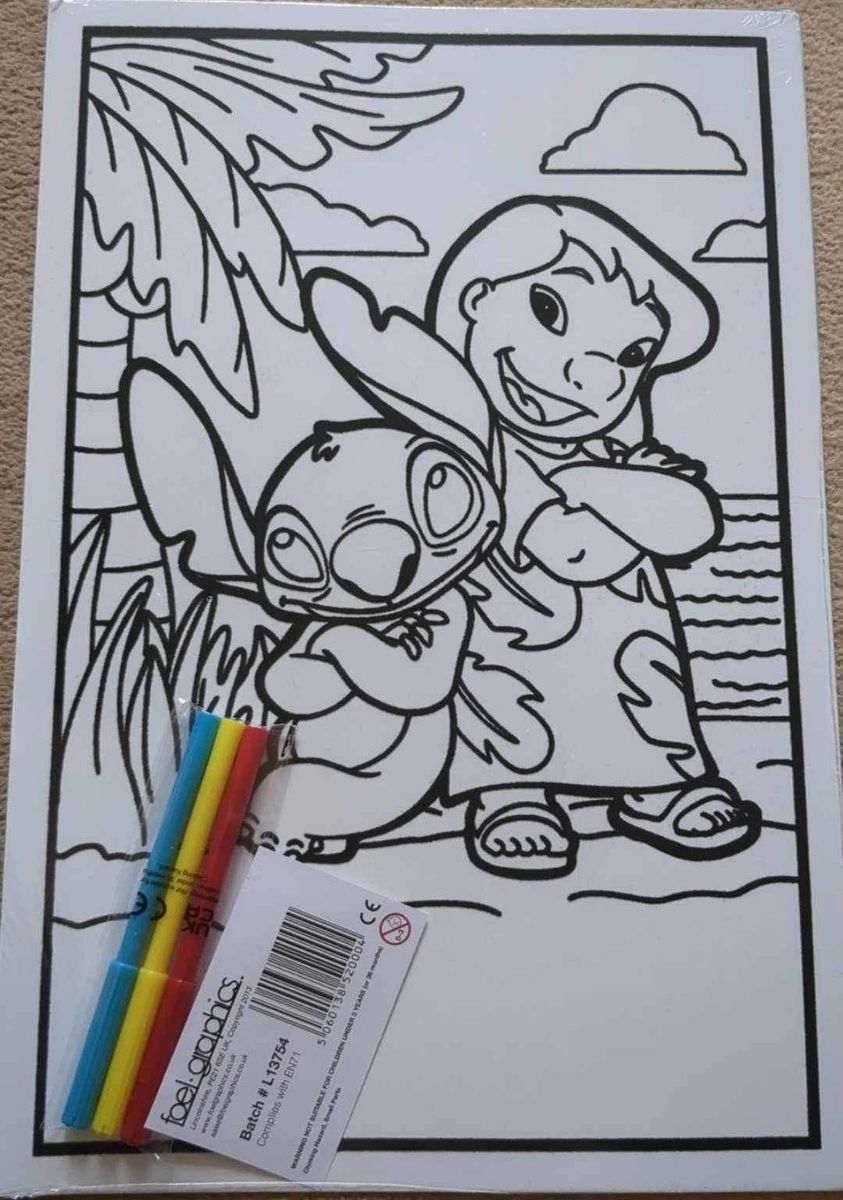 Lilo & Stitch Velvet Colouring Board