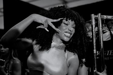 Megan Thee Stallion backstage at her 'Hot Girl Summer' Swimwear show at Miami Beach Swim Week

