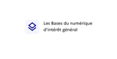 Logo with French text about digital basics for general interest.
