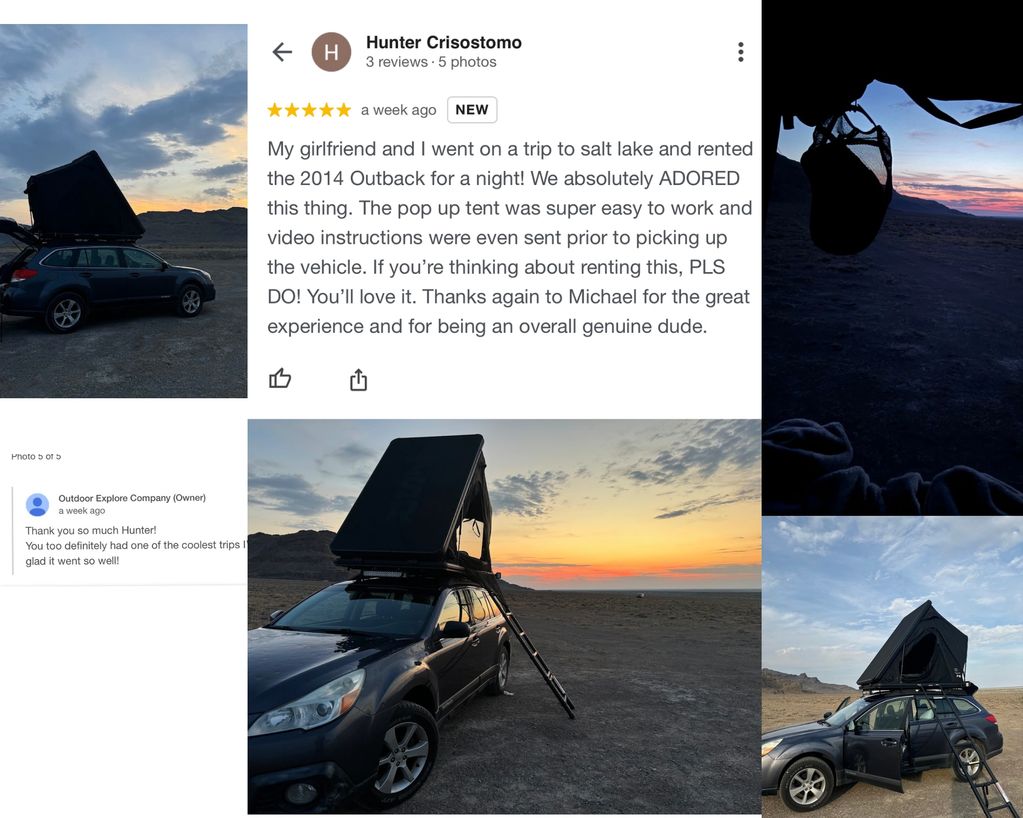 Couple traveling to Utah for a Camping Trip with a Camper Van Rental.