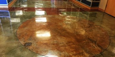 Stained concrete, Acid stain concrete