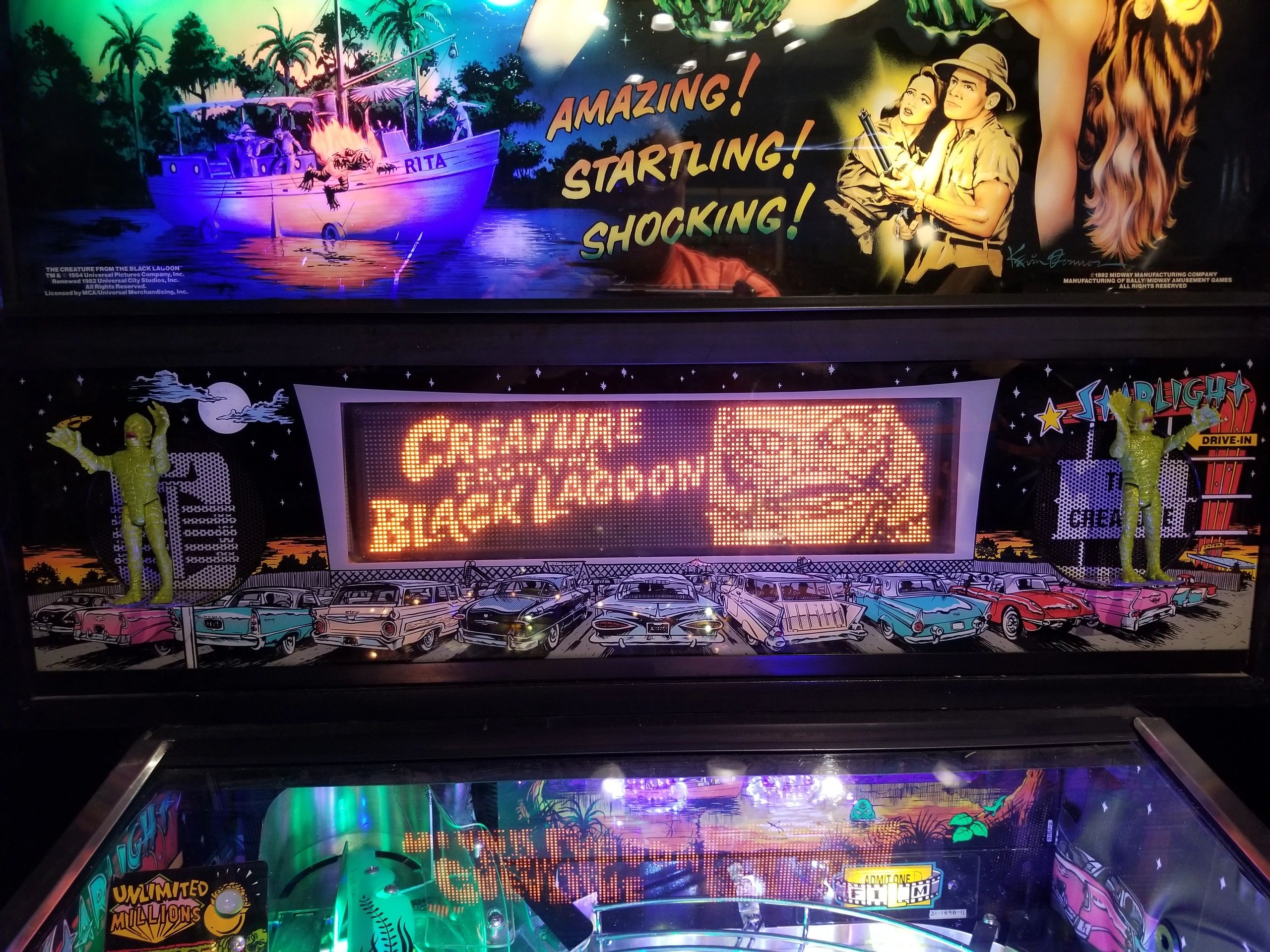 1996 Bally Creature from The Black Lagoon Pinball Machine