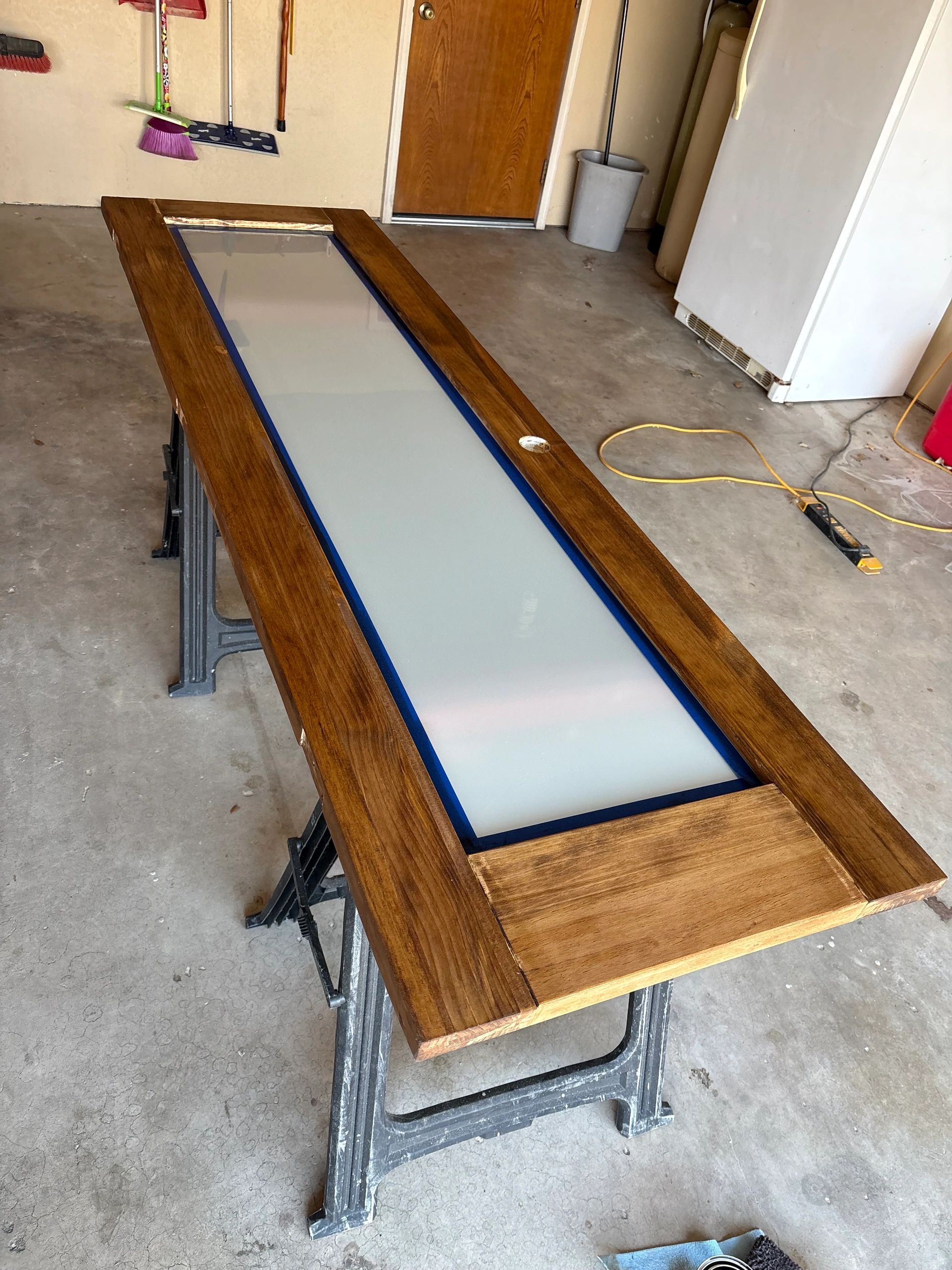 Stain, door installation 