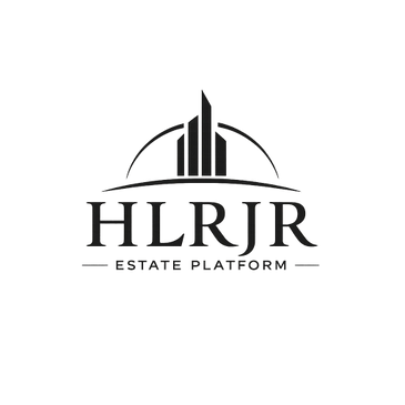 Logo of HLRI Real Estate with building and dome design.
