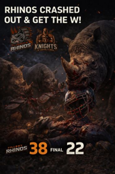 Rhinos defeat Knights 38-22 in a fierce battle.