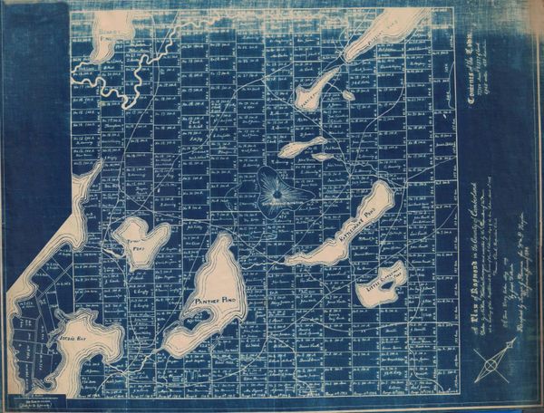 Winslow map of original land plots in Raymondtown