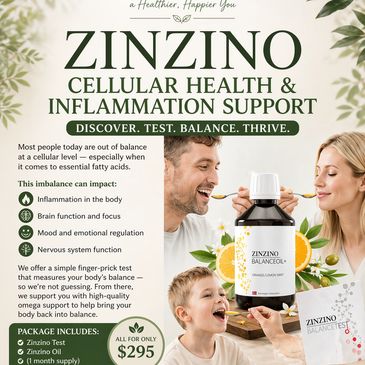 Zinzino supports cellular health and reduces inflammation with a test and oil package.