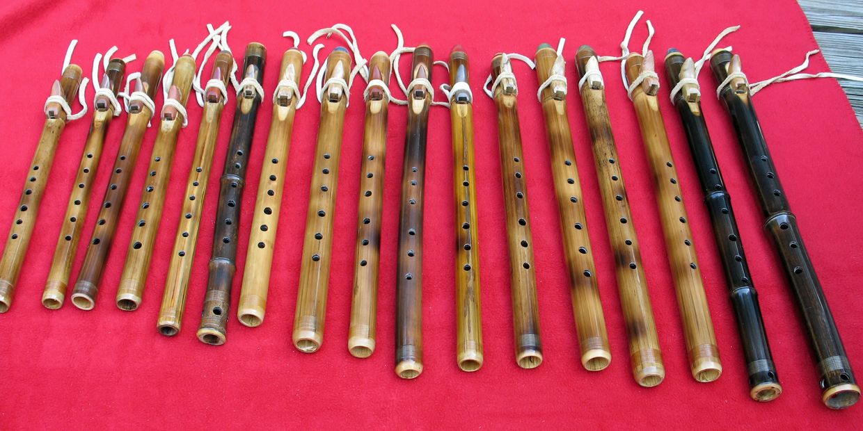 image of flutes made by Jim Gilliland