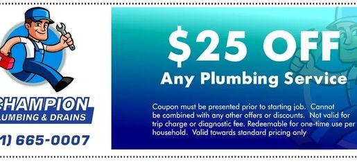 Discount Plumbing (Coupons!) - Champion Plumbing