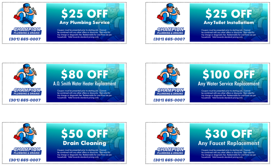 Discount Plumbing (Coupons!) Champion Plumbing Champion Plumbing