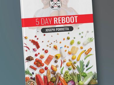 Book cover of a 5-day diet reboot by Joseph Porretta.