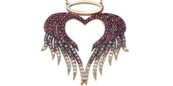 The gold ring symbolizes a halo, protecting an angel! 