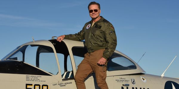 Captain Martin Gerhard, owner and operator of Warbird Flying Service.  Over 40 years of flying exper