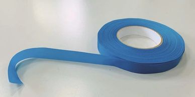 Blue seam sealing for PPE suits 
