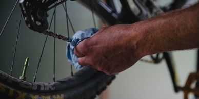 Bike repair and maintenance in Bellingham, WA. Chain cleaned, derailleur aligned