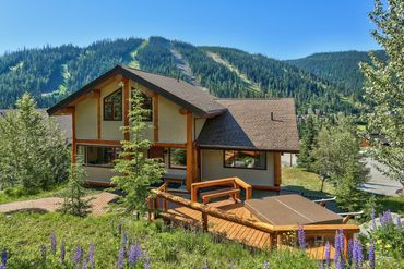 View from connector, ski or walking trail behind house.