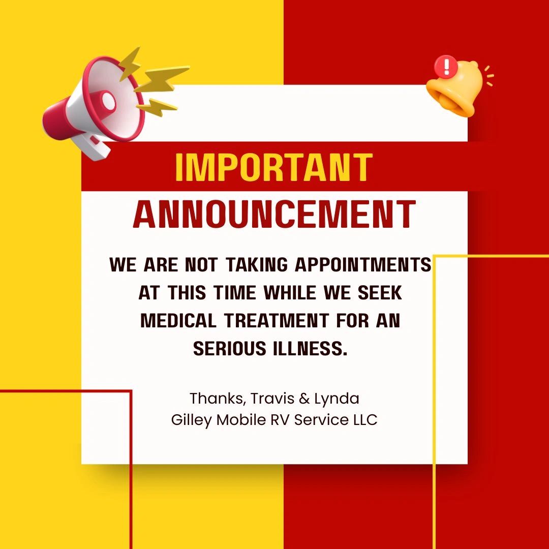 Announcement: No appointments due to medical treatment for serious illness.