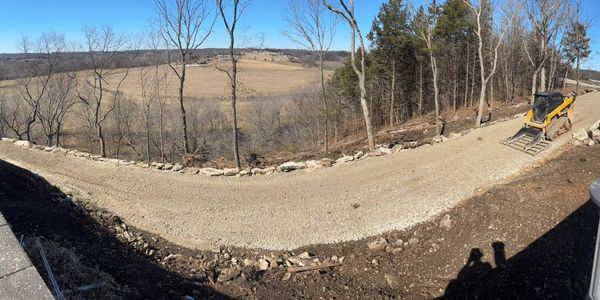 Large driveway excavation