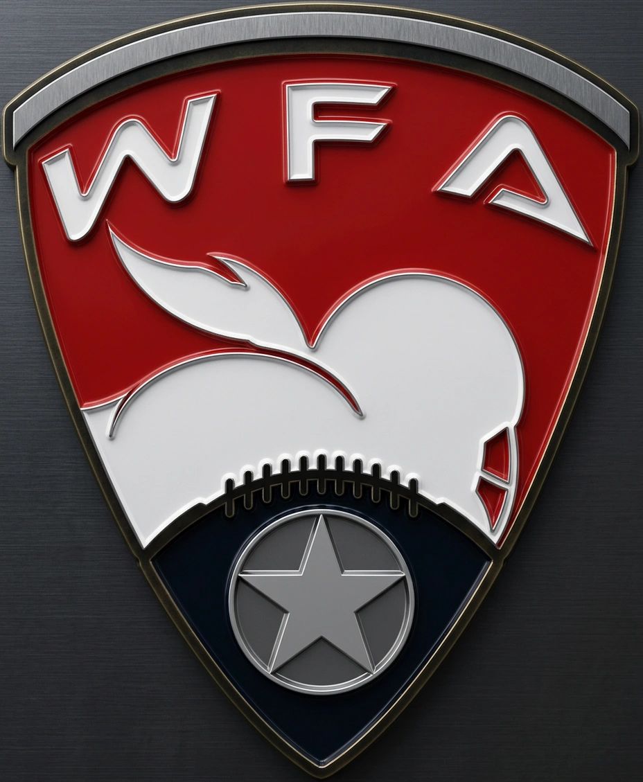Shield emblem with a star and the letters WFA.