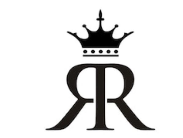 Black double 'R' logo with a crown on top.
