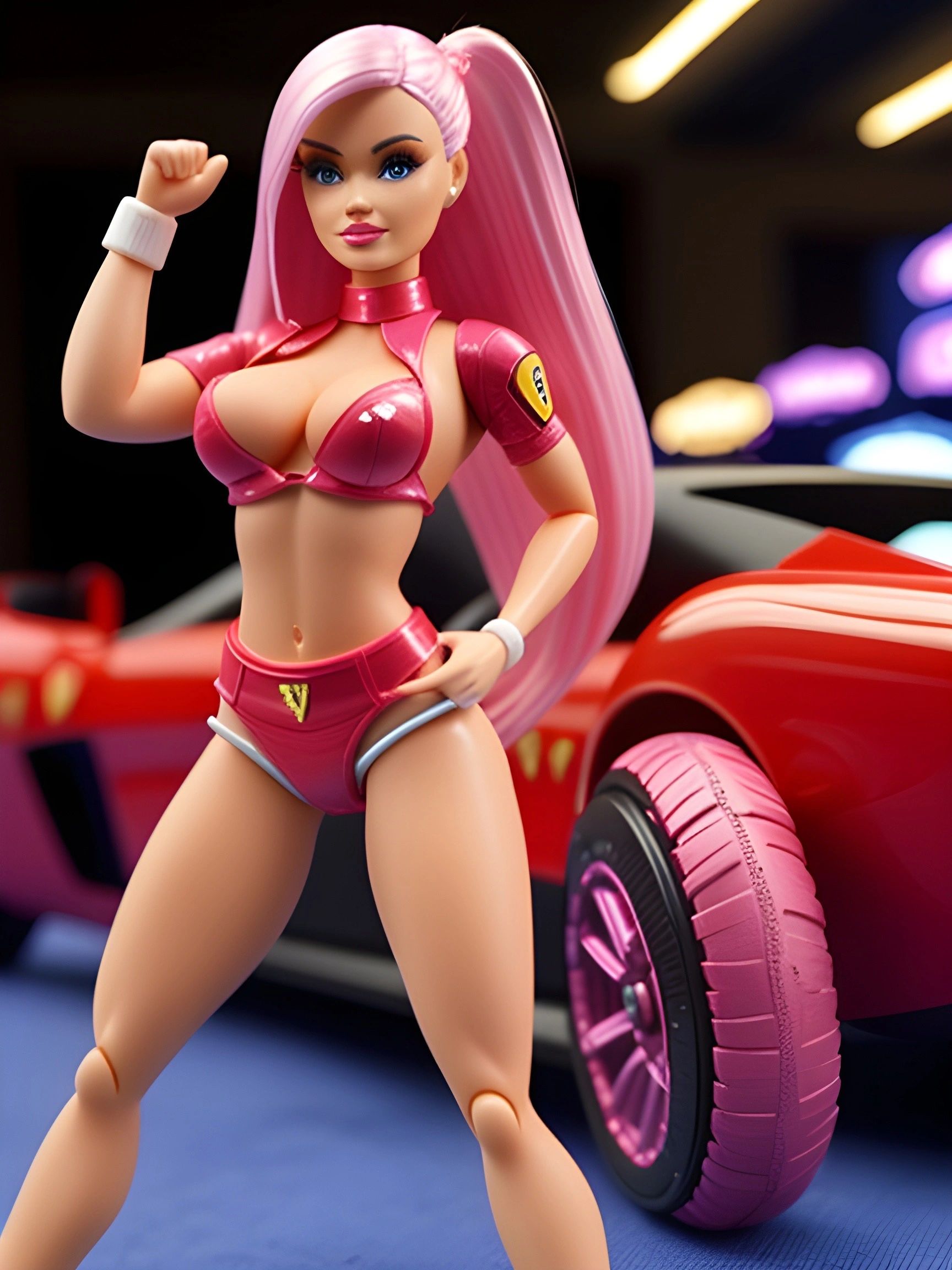 Jonny Ferrari’s car and girls bikini animated 