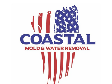 Coastal Mold & Water Removal logo featuring an Amreican flag