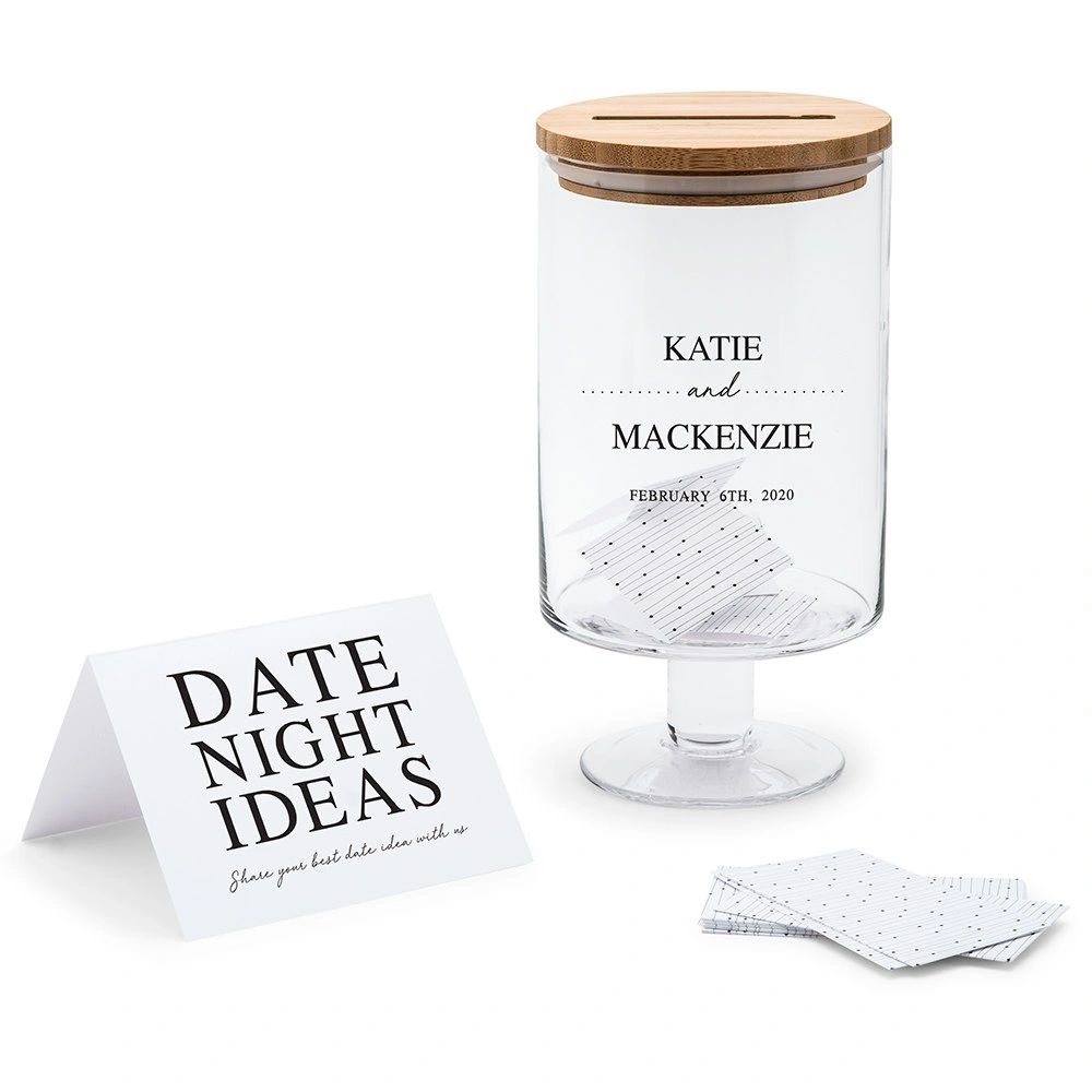 Bathroom Text Personalized Glass Storage Jar