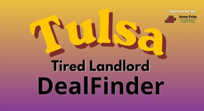 Logo for Tulsa Tired Landlord DealFinder sponsored by Home Pride Capital.