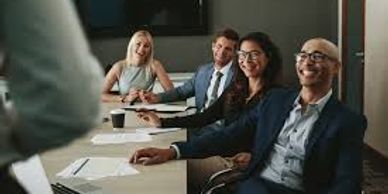 Business people in a meeting speaking English