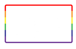 Bud light logo within a thin frame coloured like the pride flag