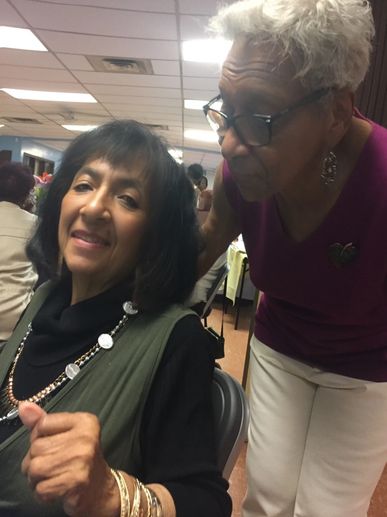 My mother and Mrs. Connie at Do drop-in the Wally Choice building.