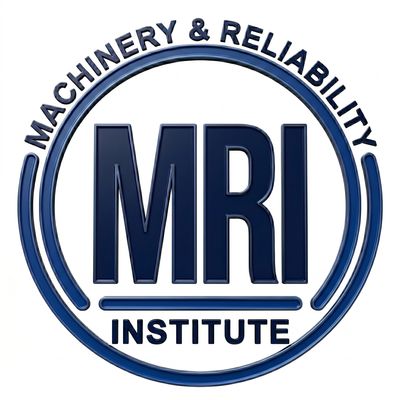 Logo of Machinery &amp; Reliability Institute with bold MRI letters.