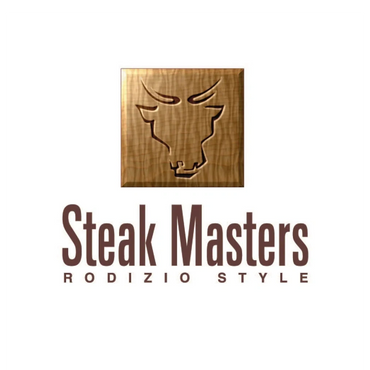Logo of Steak Masters Rodizio Style with a bull head design.
