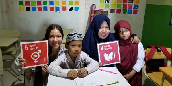 Public health students learning about UN sustainable development goals SDGs in Indonesia