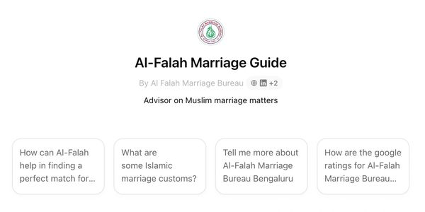 Al-Falah Marriage Bureau
Best Muslim Marriage Bureau 
FAQ on Muslim Marriage Bureau