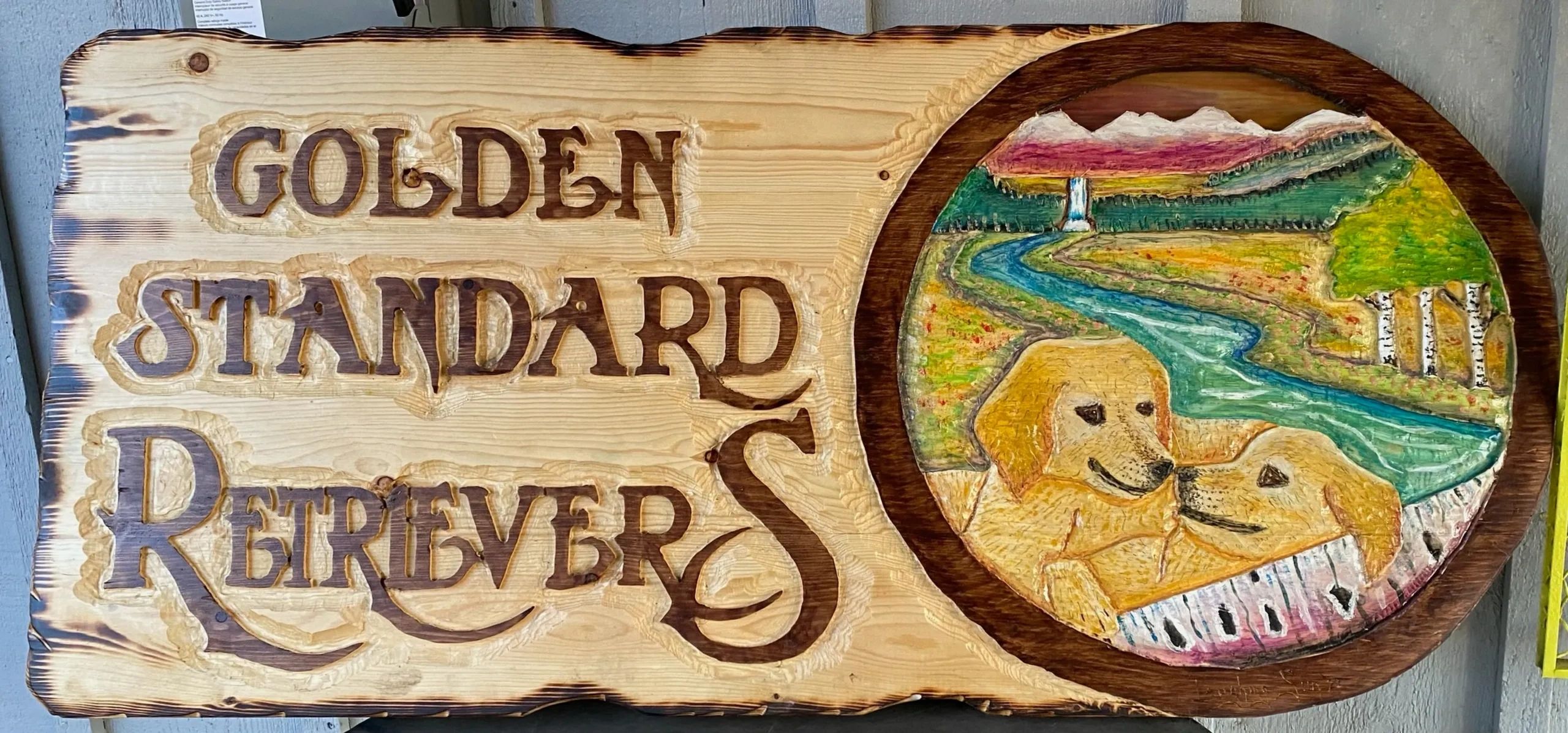 Custom carved sign by Laughing sun of Evergreen, CO
